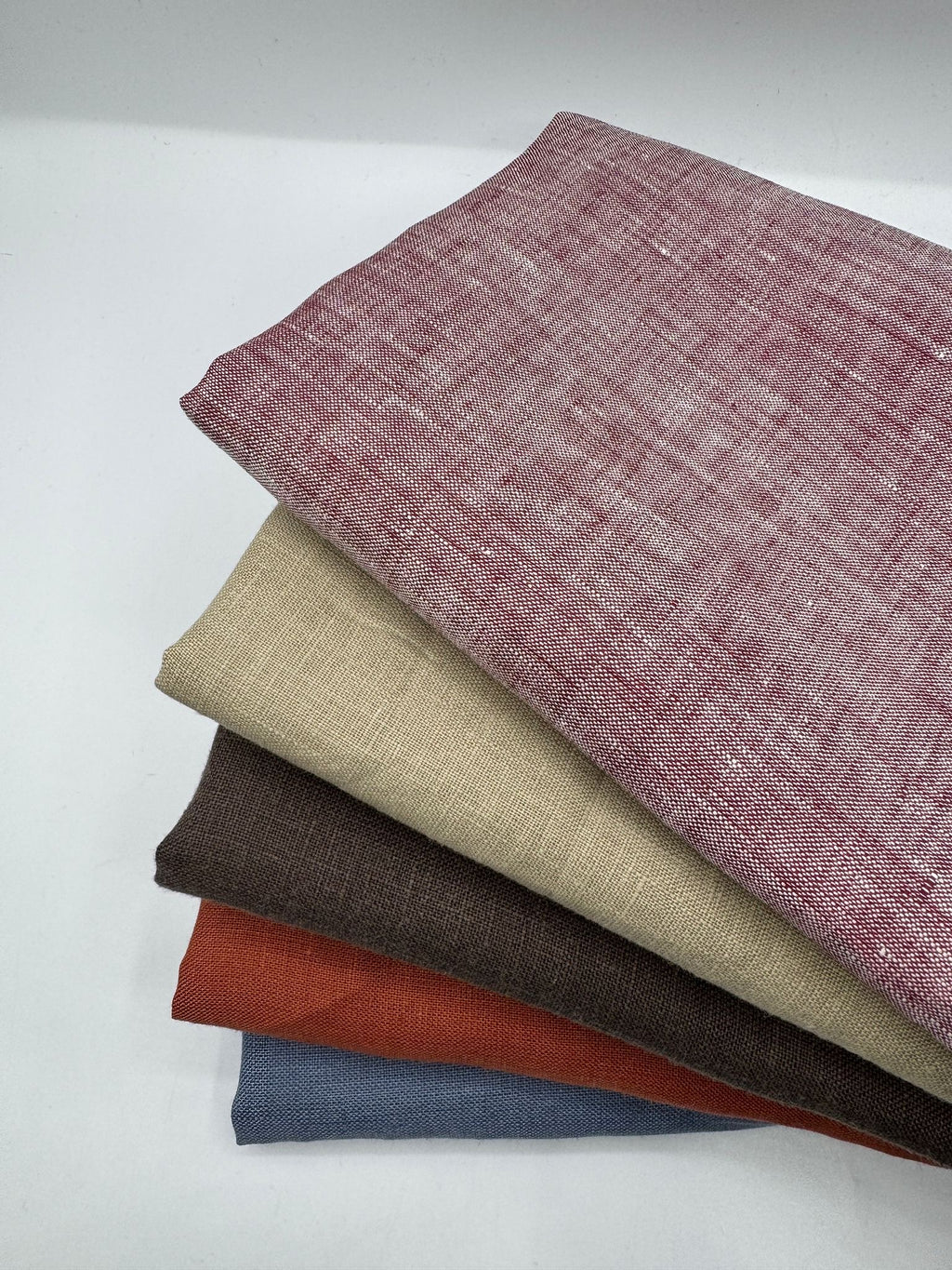 %100 Keten Kumaş – Melanj Vişne