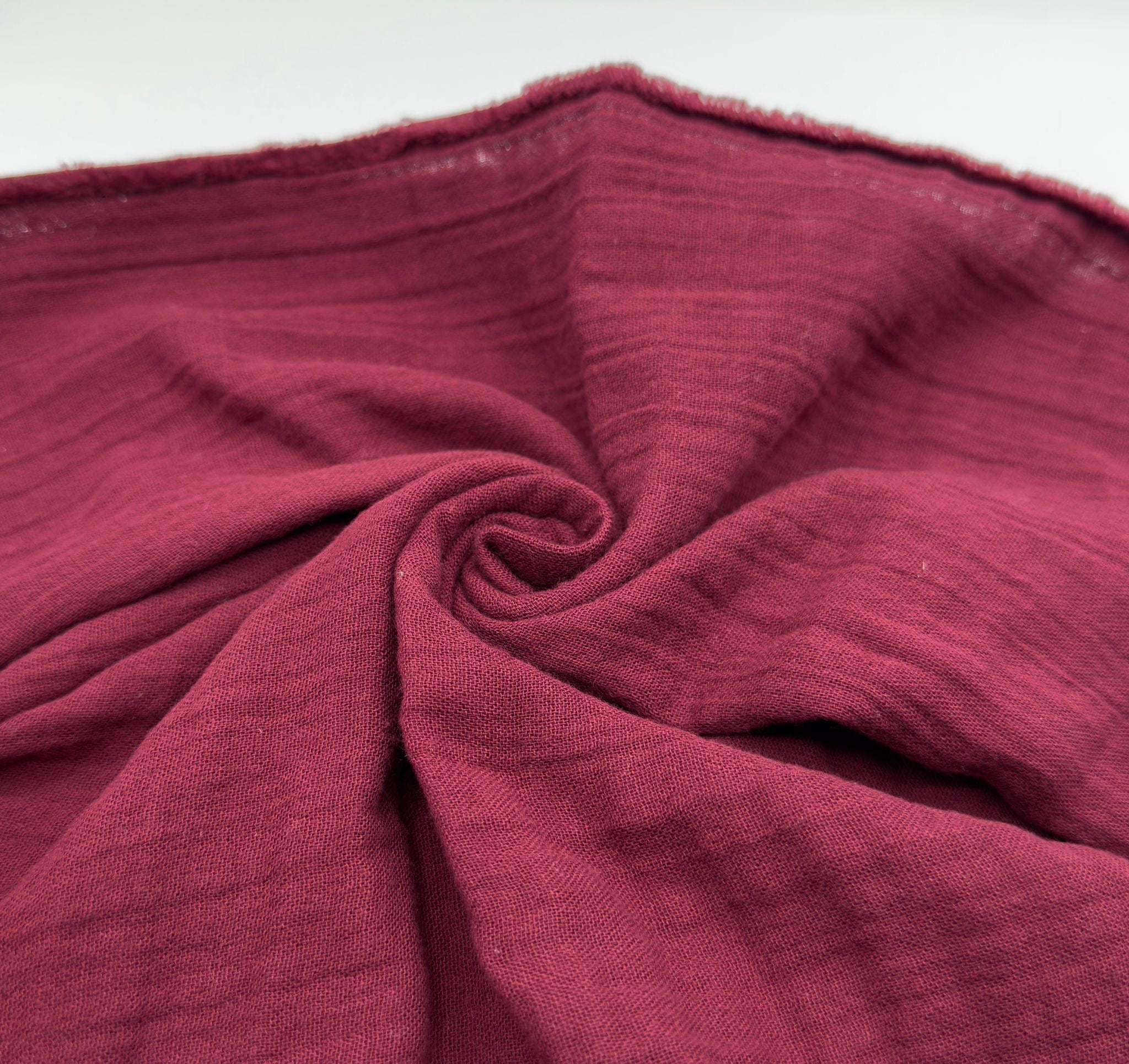 2 Katlı Müslin Kumaş - Bordo