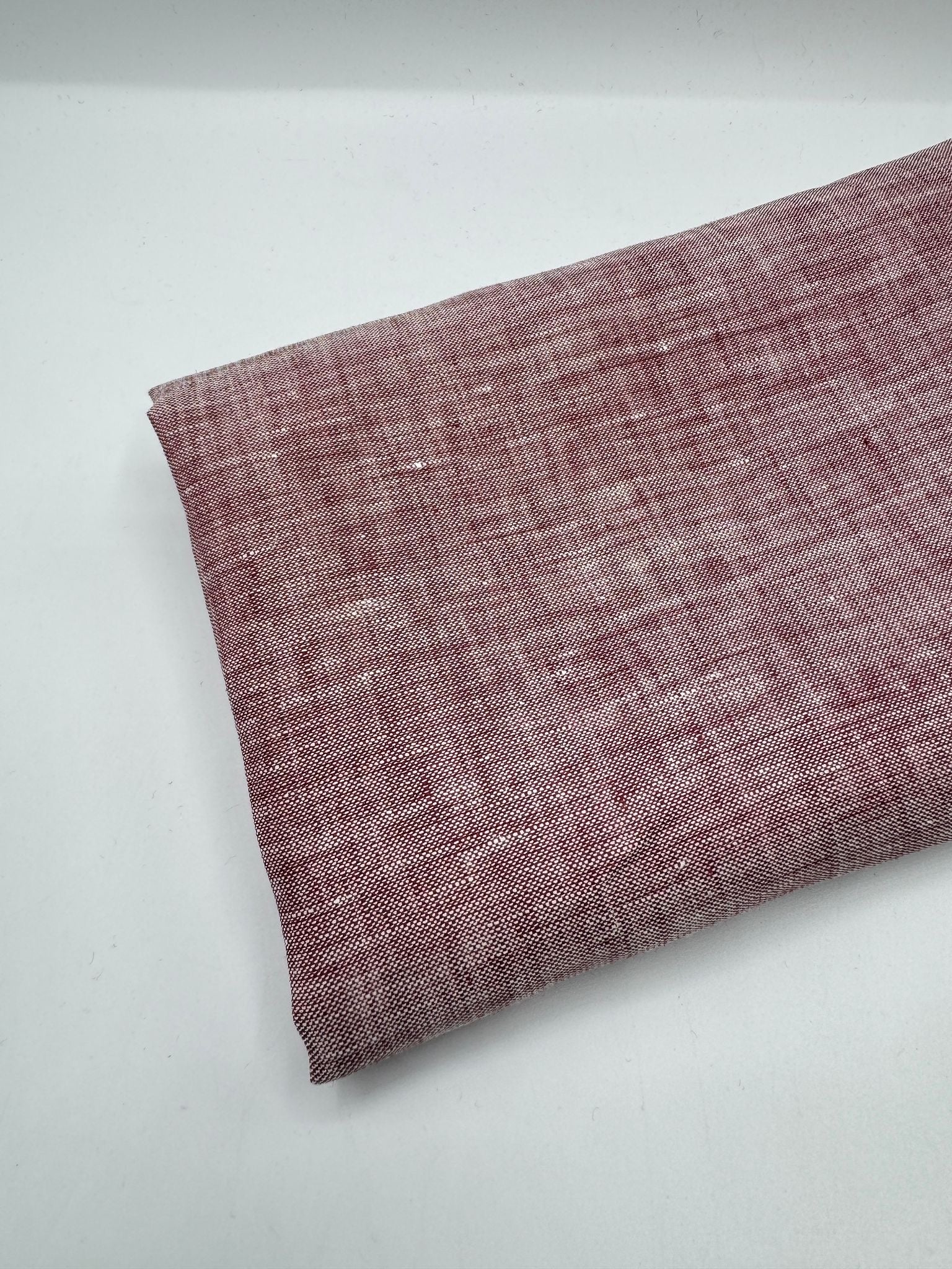 %100 Keten Kumaş – Melanj Vişne