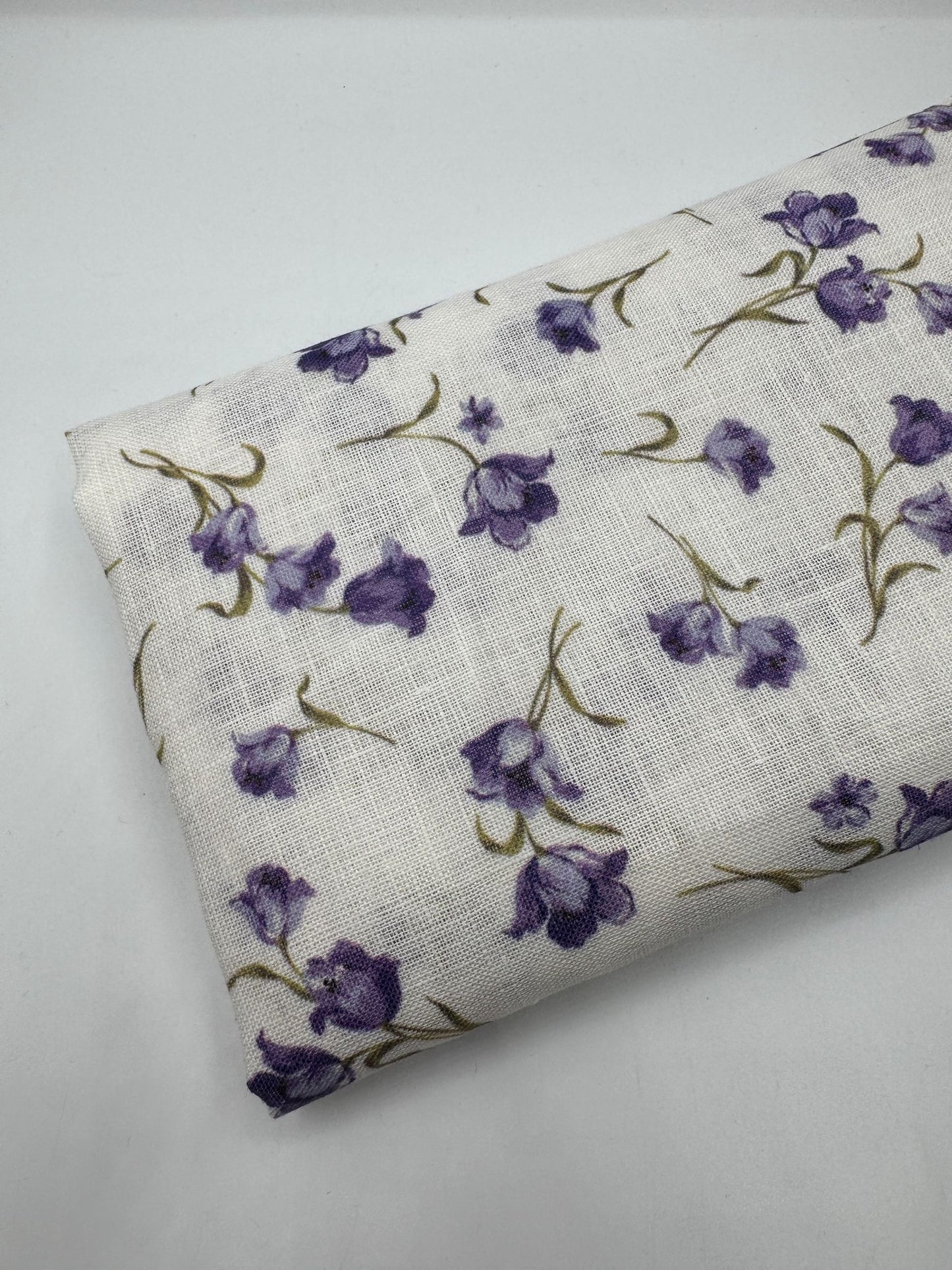 %100 Keten Kumaş - Desenli