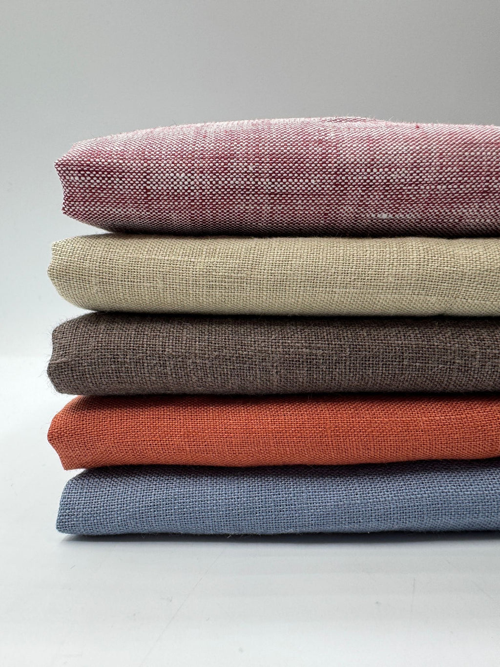 %100 Keten Kumaş – Metal Mavi