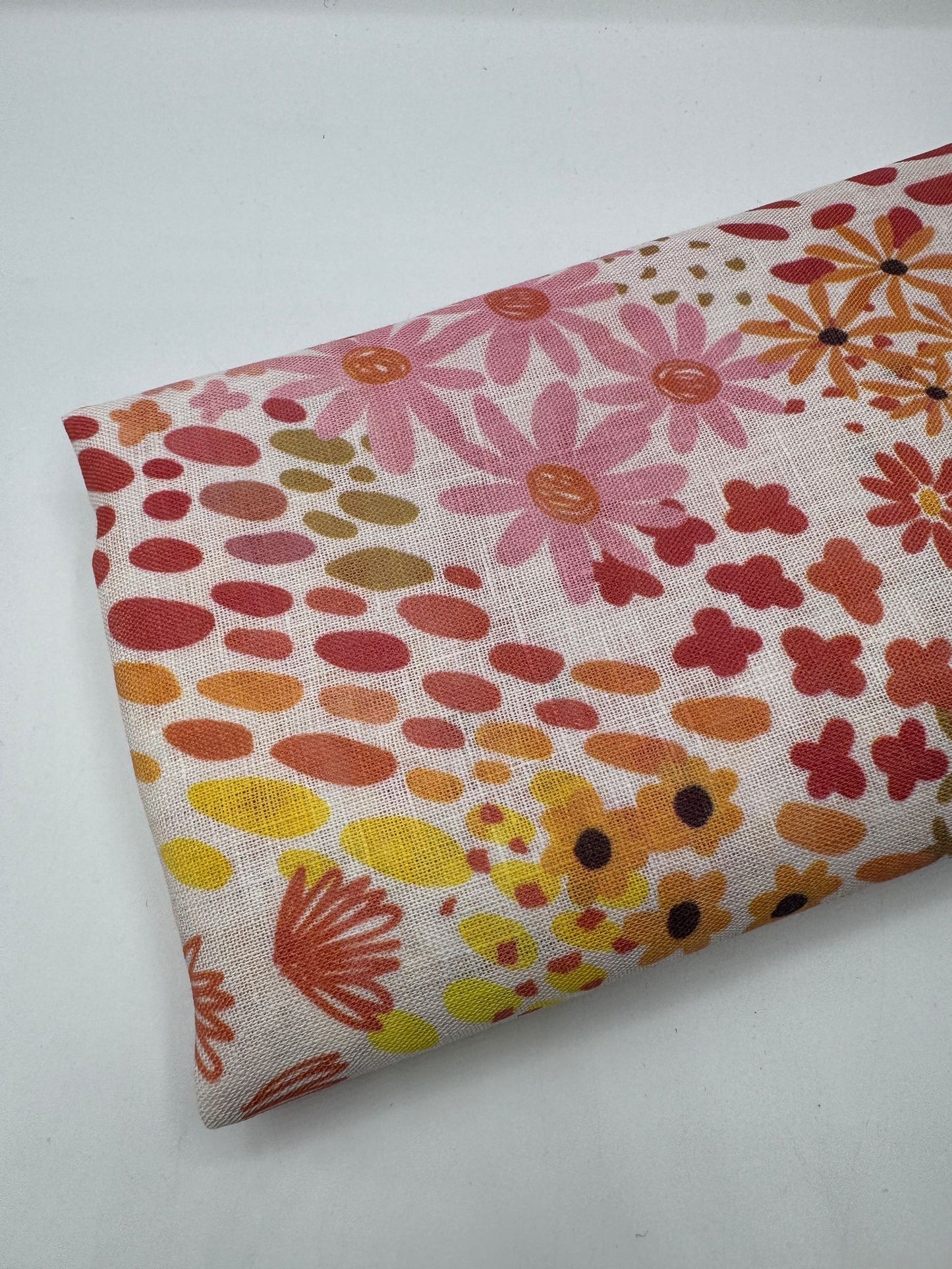 %100 Keten Kumaş - Desenli