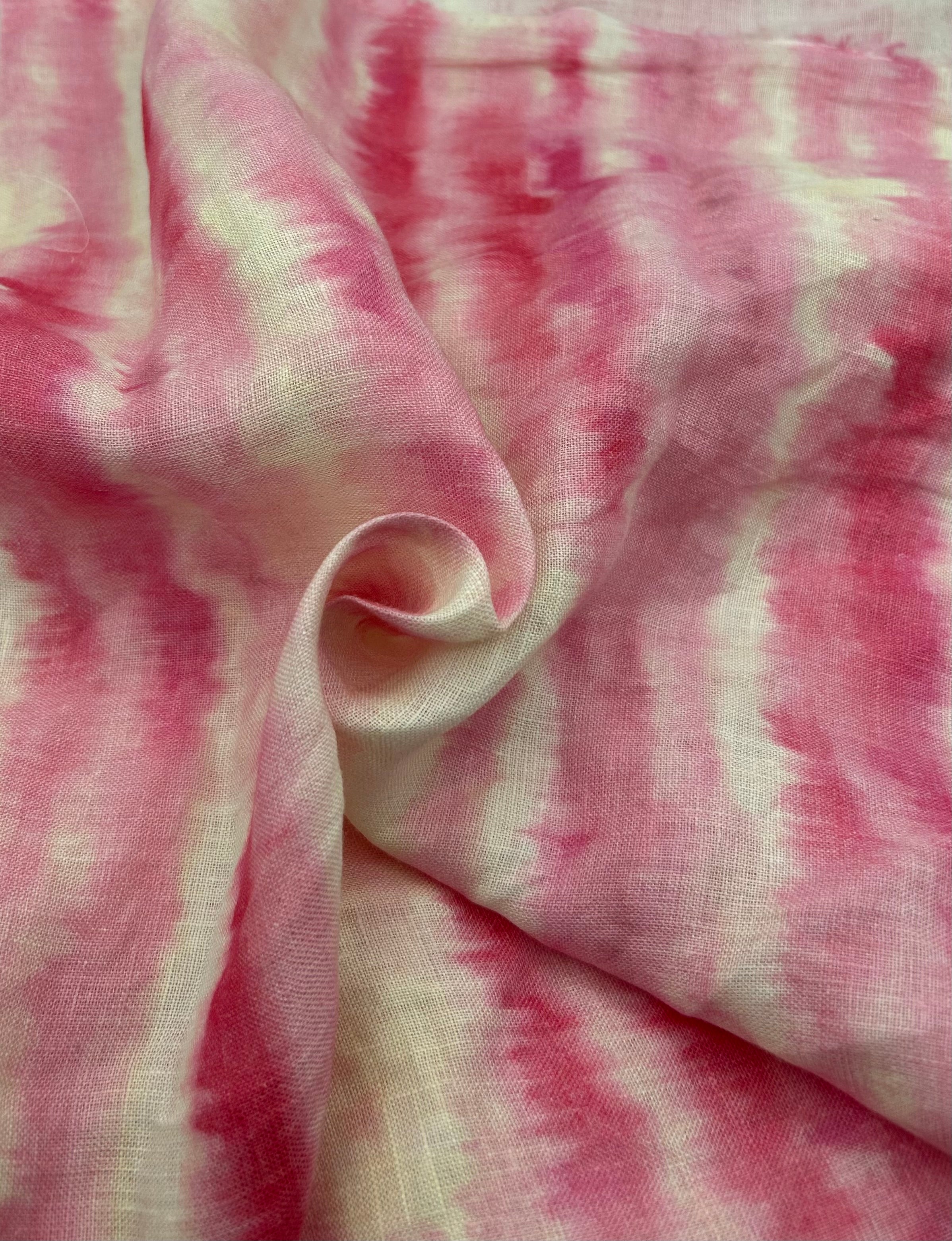 %100 Keten Kumaş - Desenli