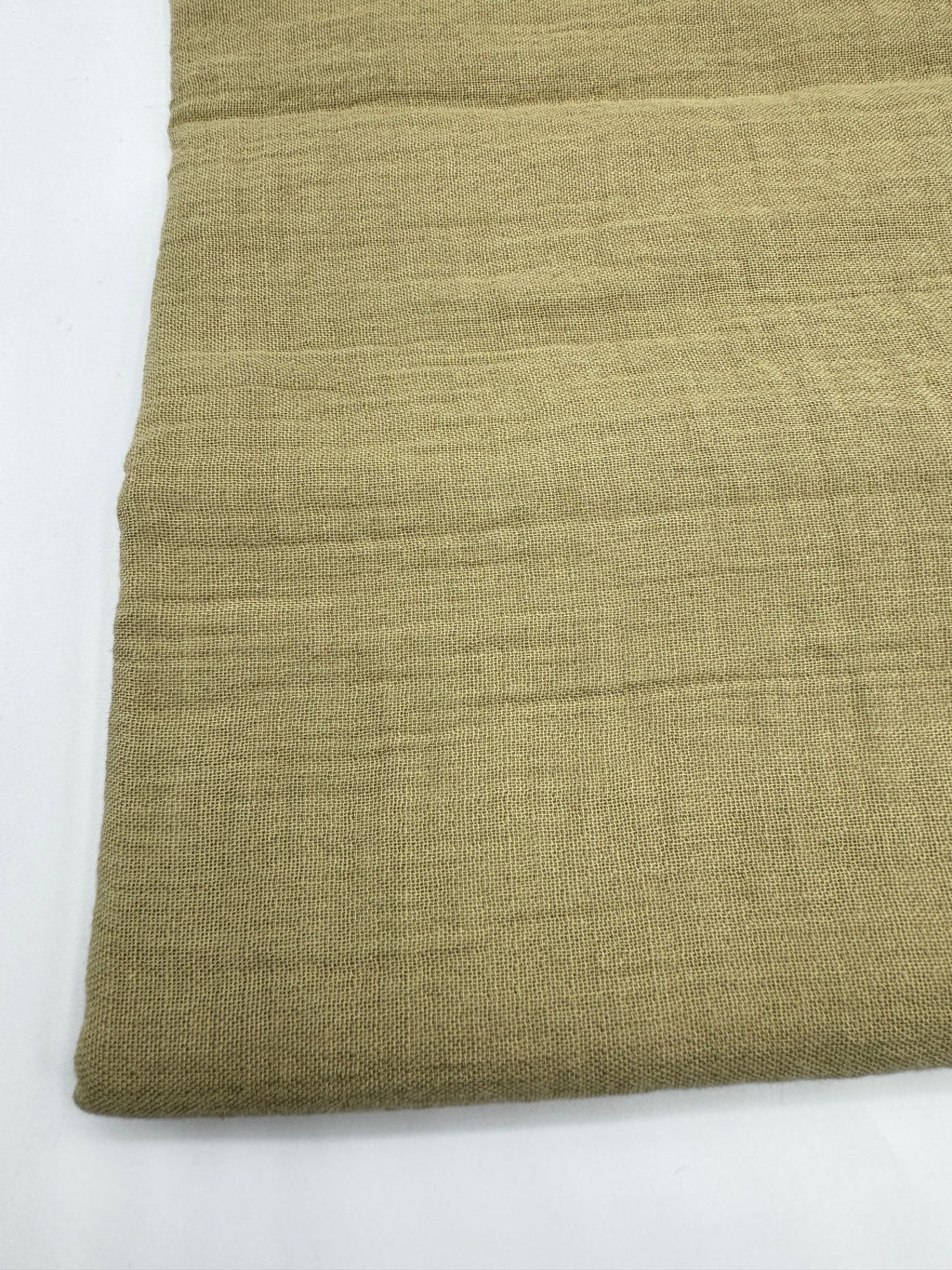 2 Katlı Müslin Kumaş - Yağ Yeşil