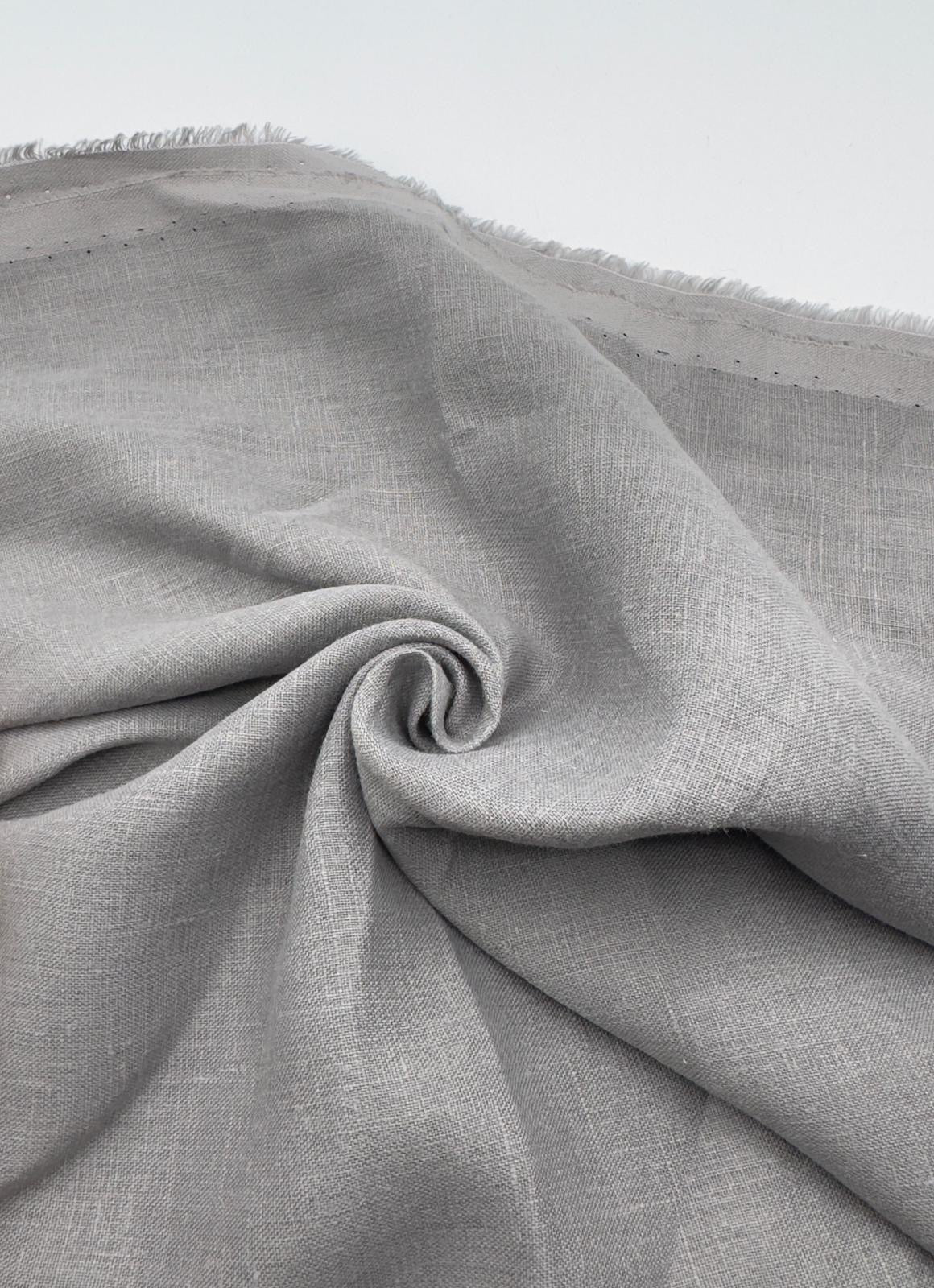 %100 Keten Kumaş – Açık Gri