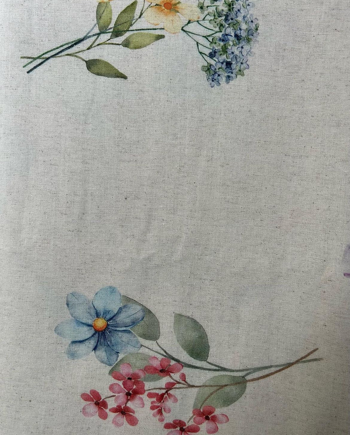 Viskon Keten Kumaş - Desenli