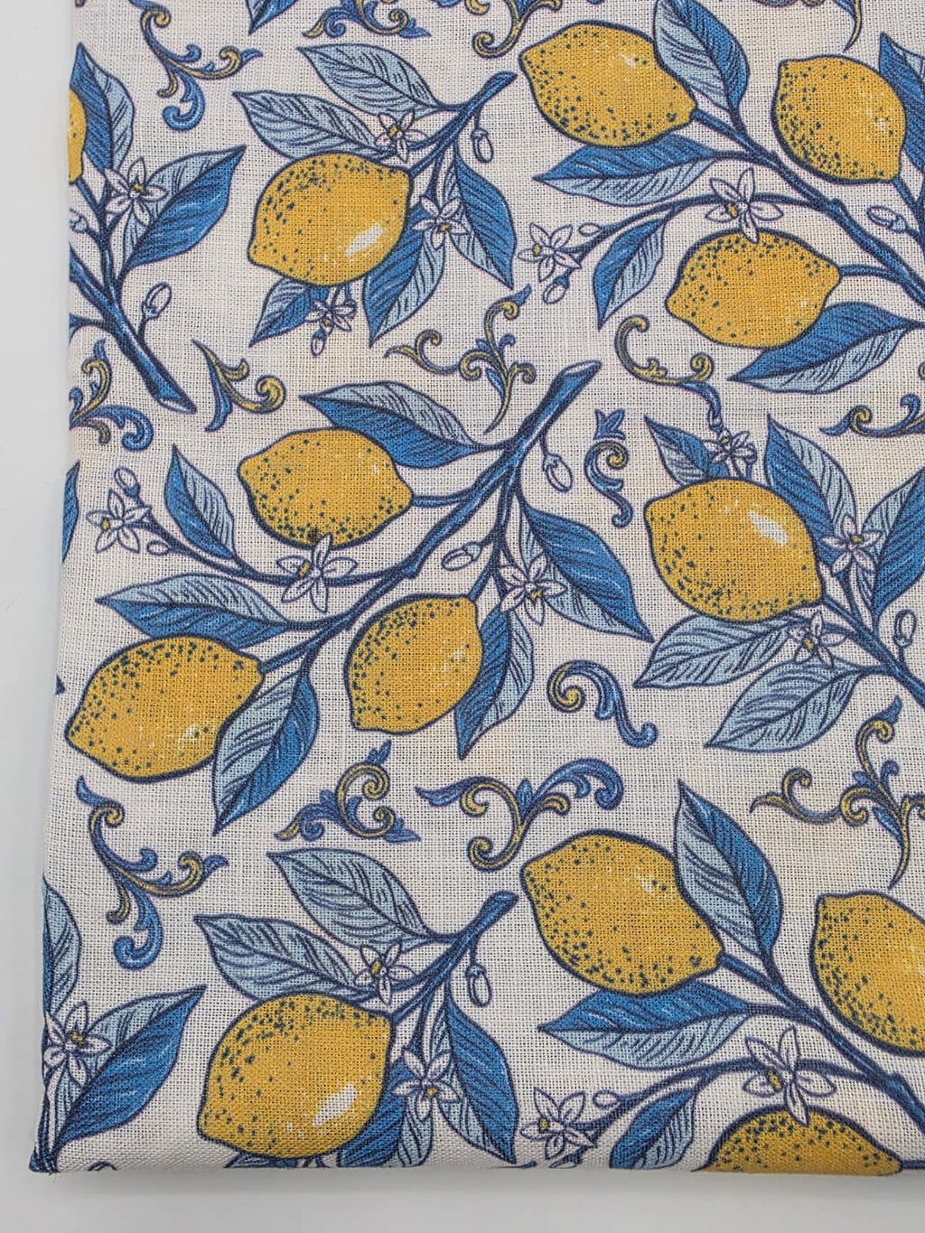 Desenli Pamuk Keten - Lemon