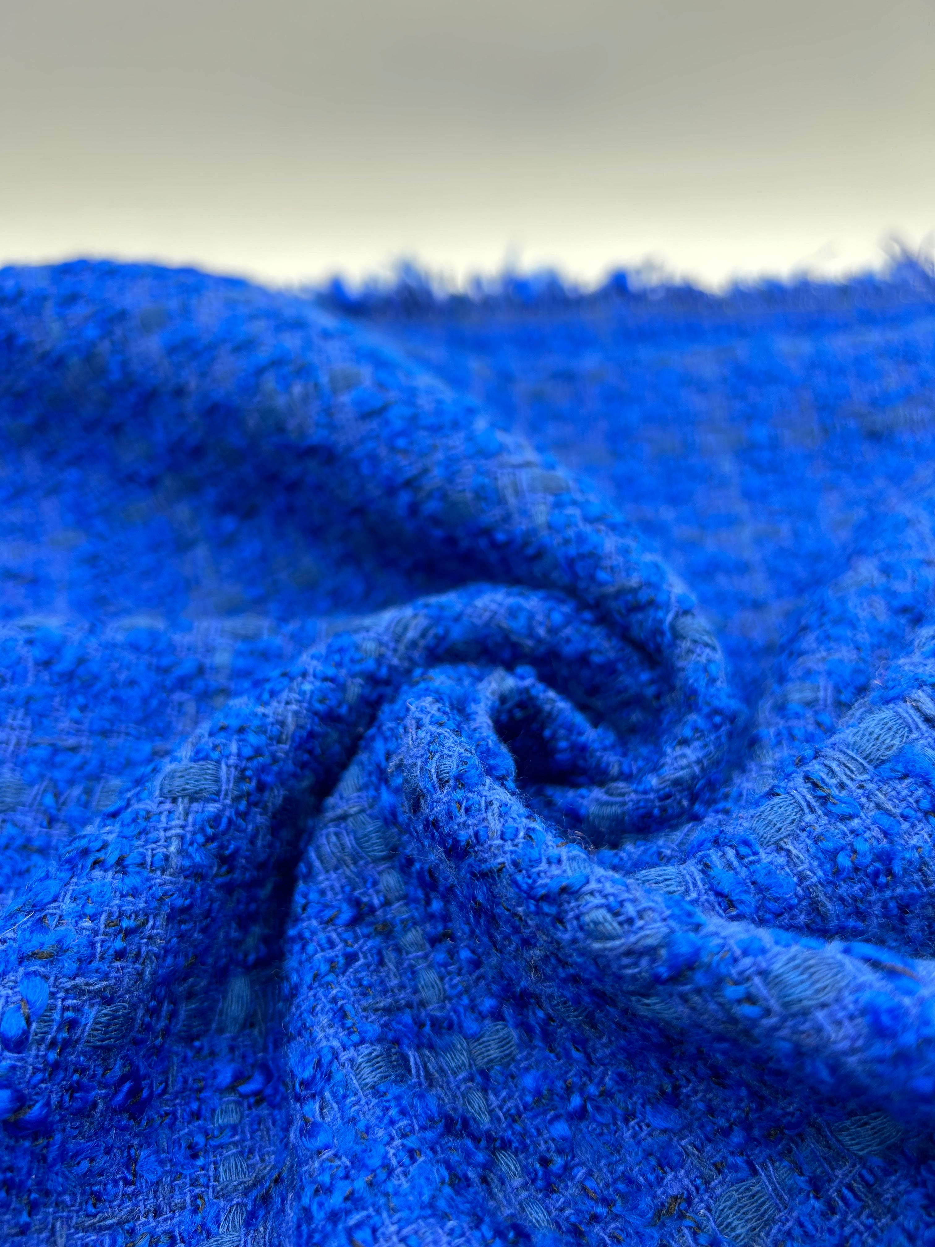 Chanel Kumaş - Saks Mavisi