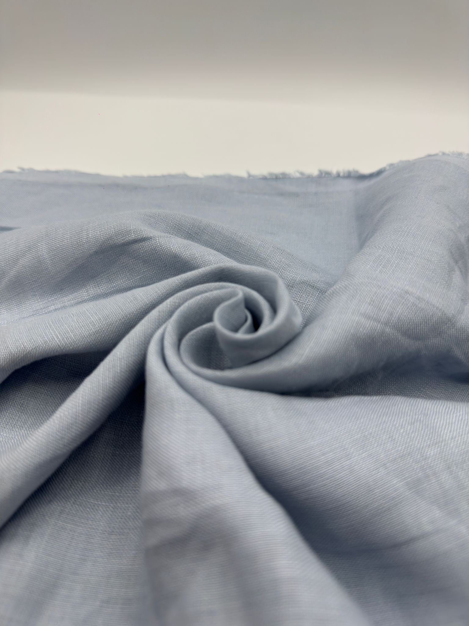 %100 Keten Kumaş – Soft Mavi