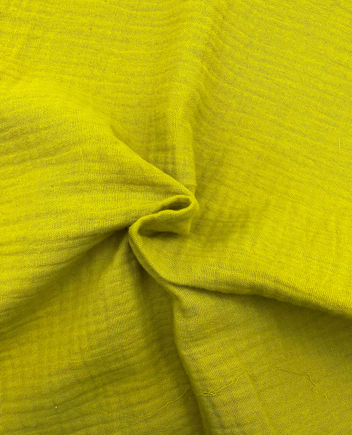 2 Katlı Müslin Kumaş - Yağ Yeşili