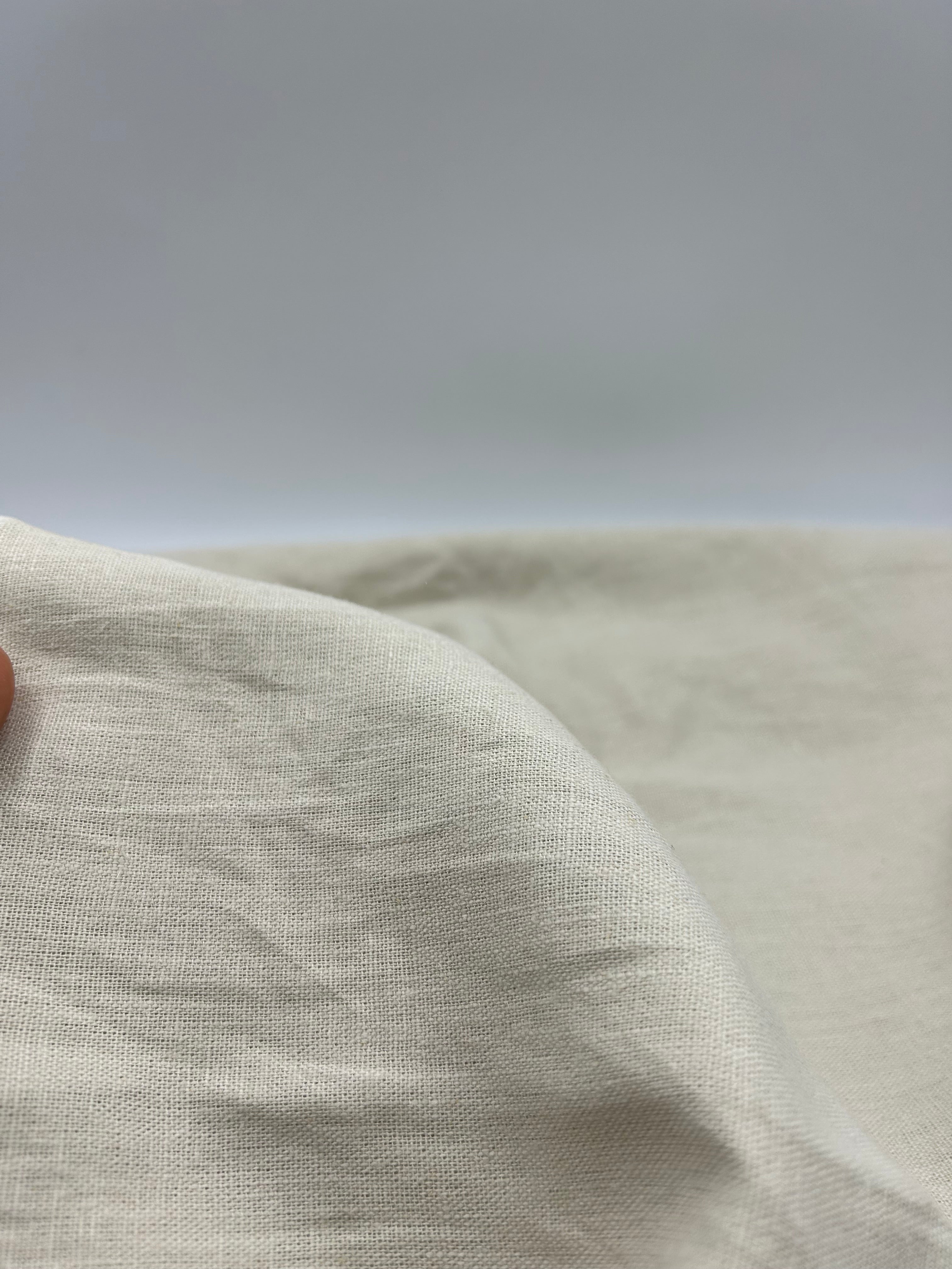 Pamuk Keten Kumaş - Krem