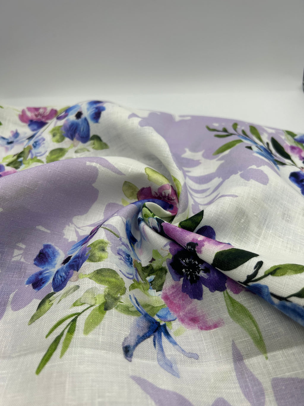 %100 Keten Kumaş - Desenli