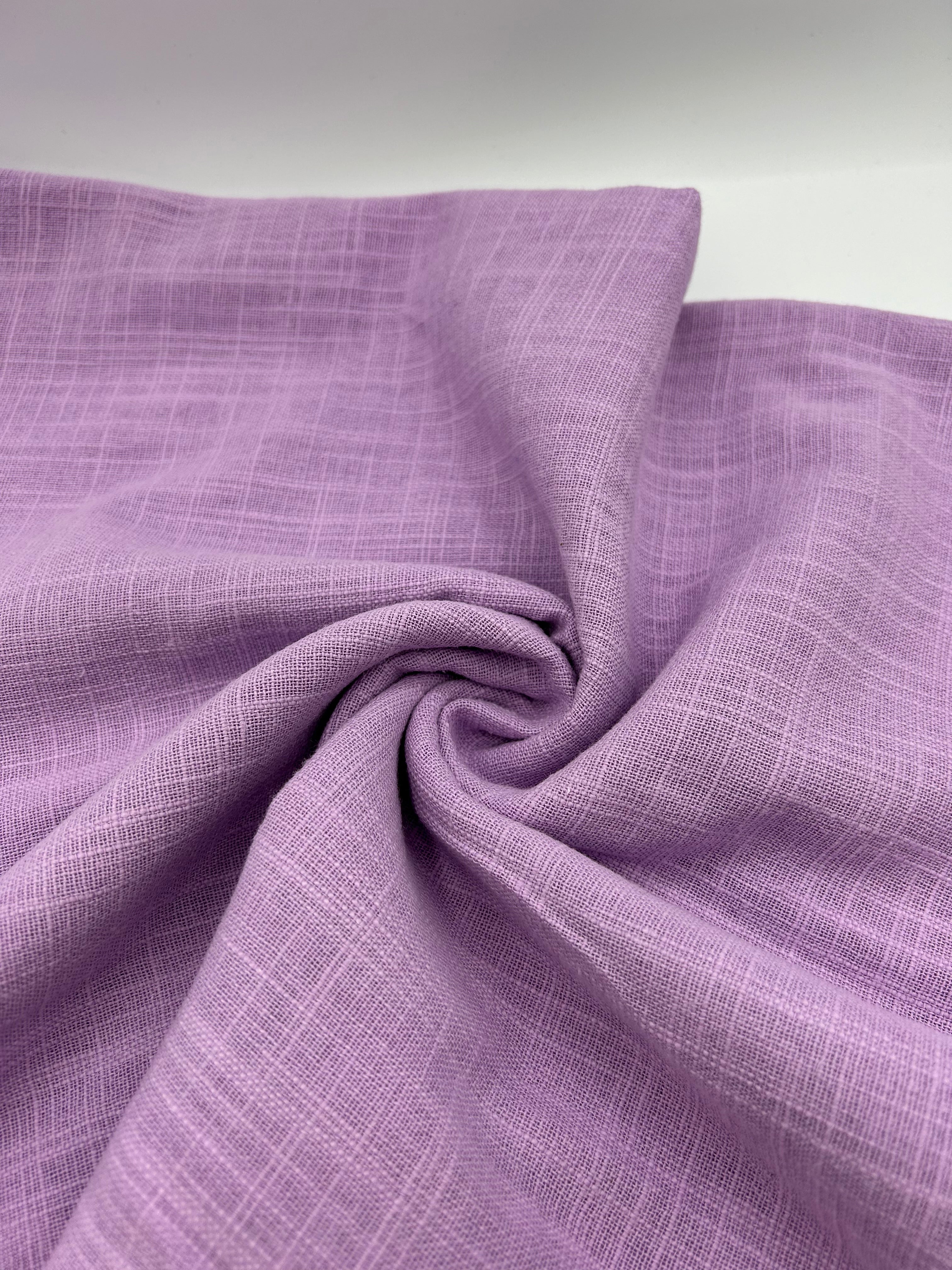 Pamuk Keten Kumaş - Lila