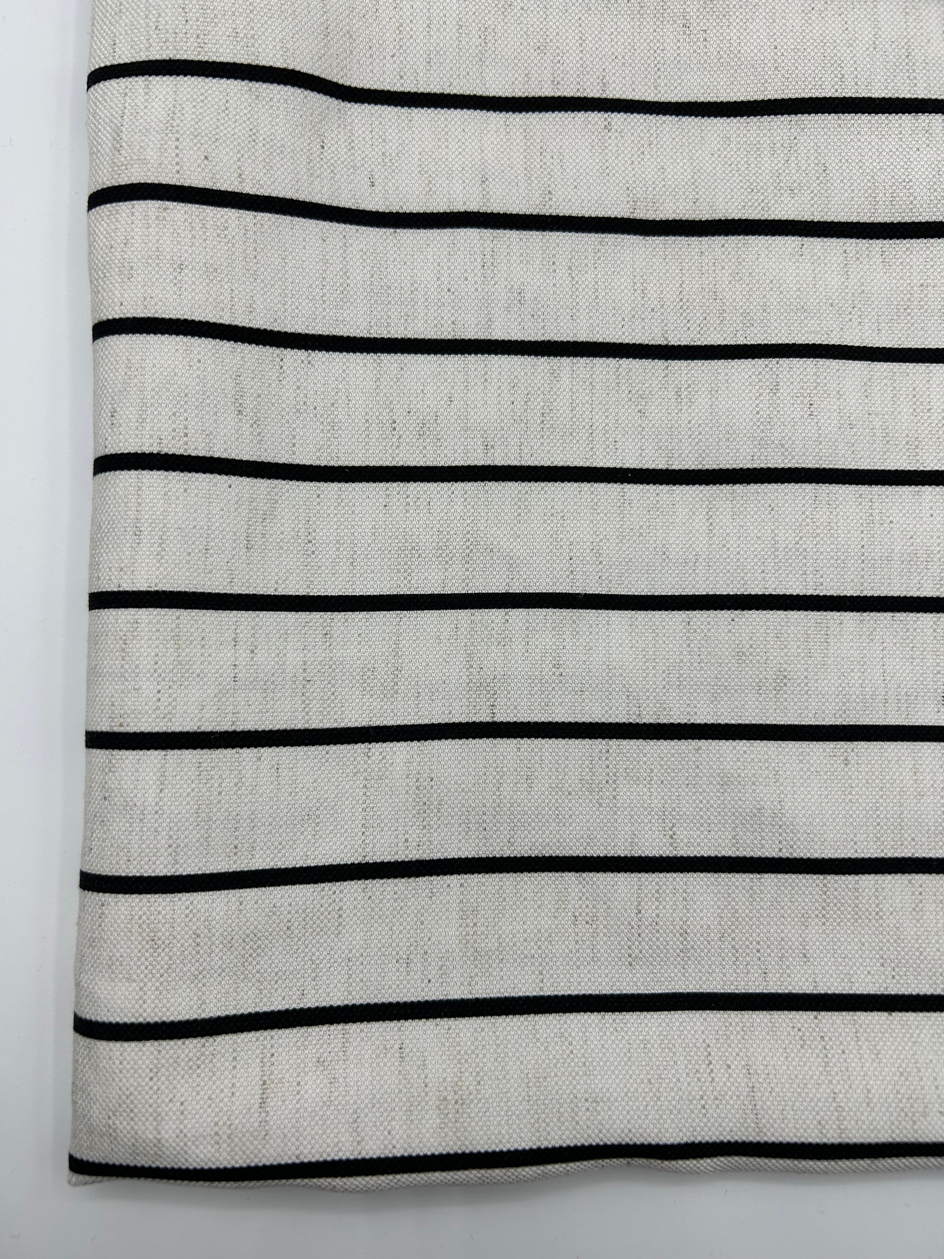 Viskon Keten Kumaş - Çizgili