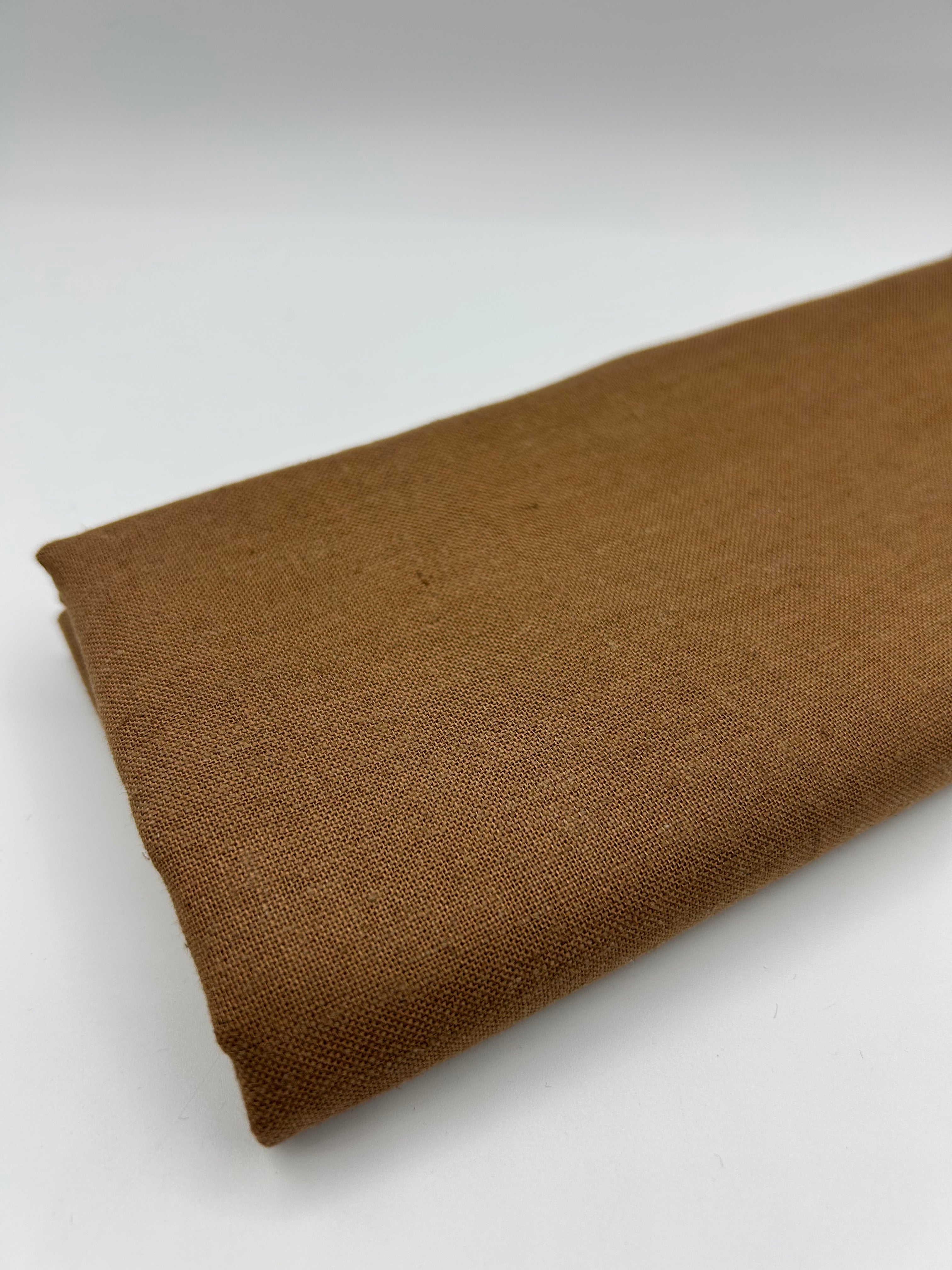 Viskon Keten Kumaş - Kahve