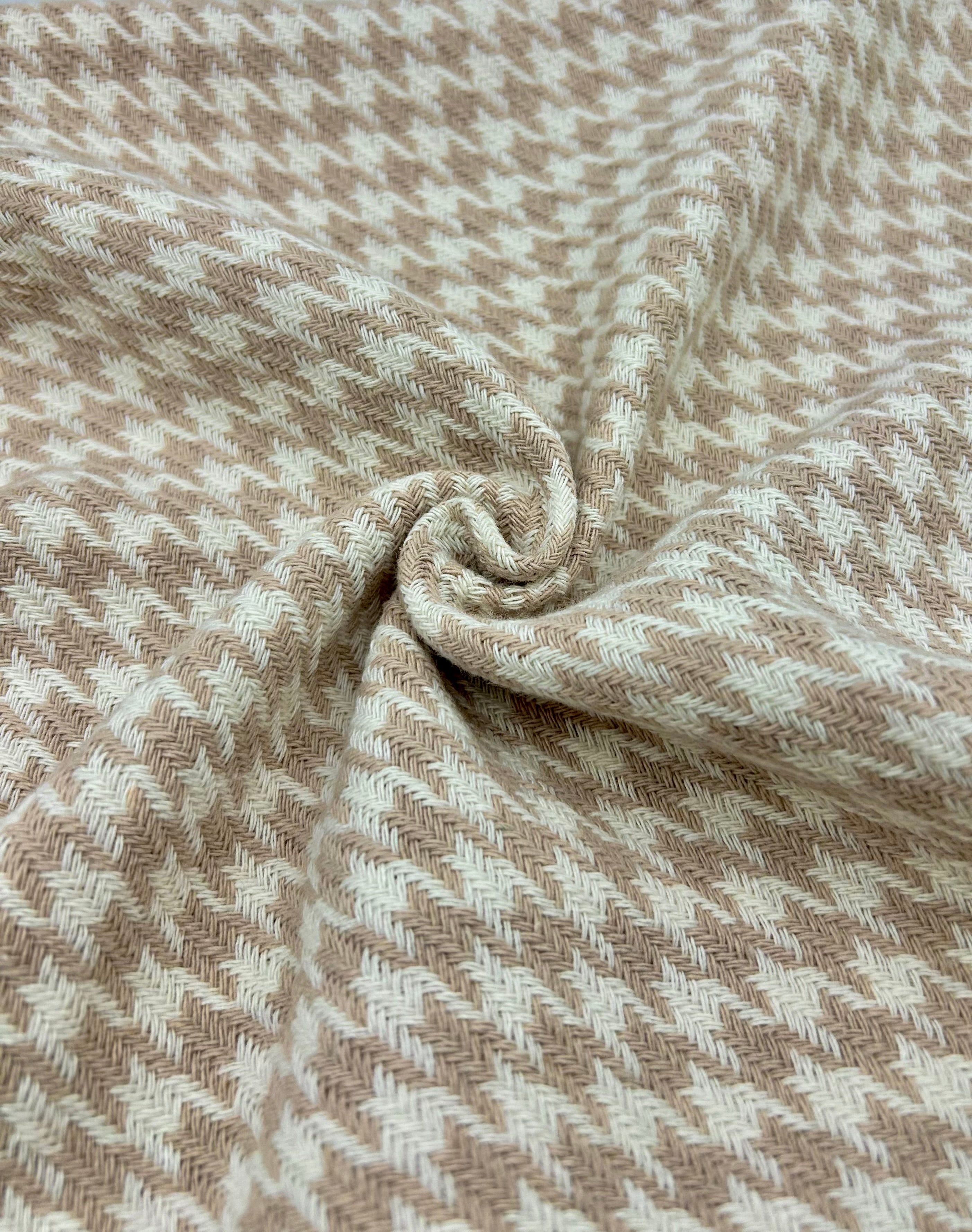 Kaşe Kumaş Kazayağı - Bej