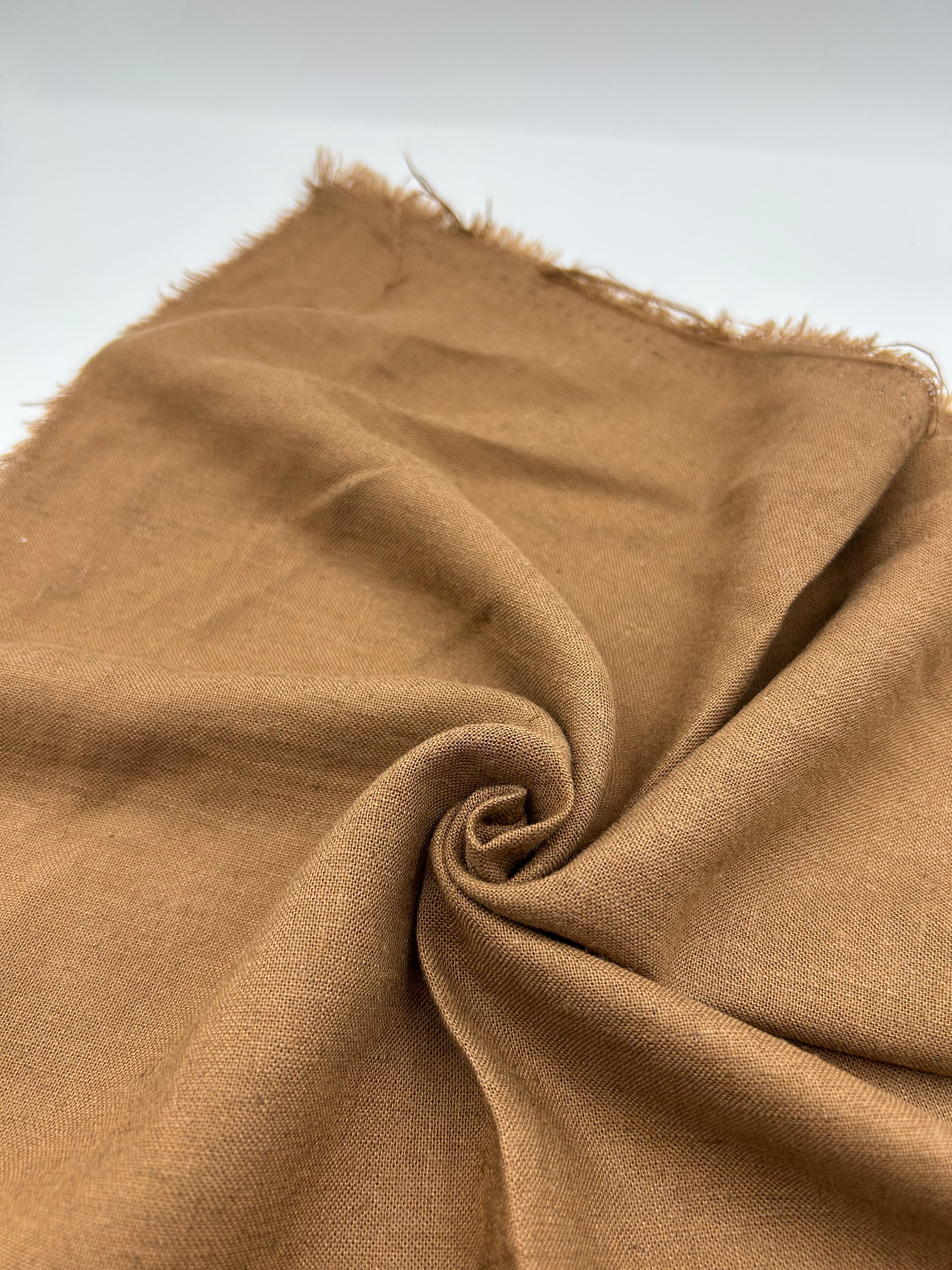 Viskon Keten Kumaş - Kahve