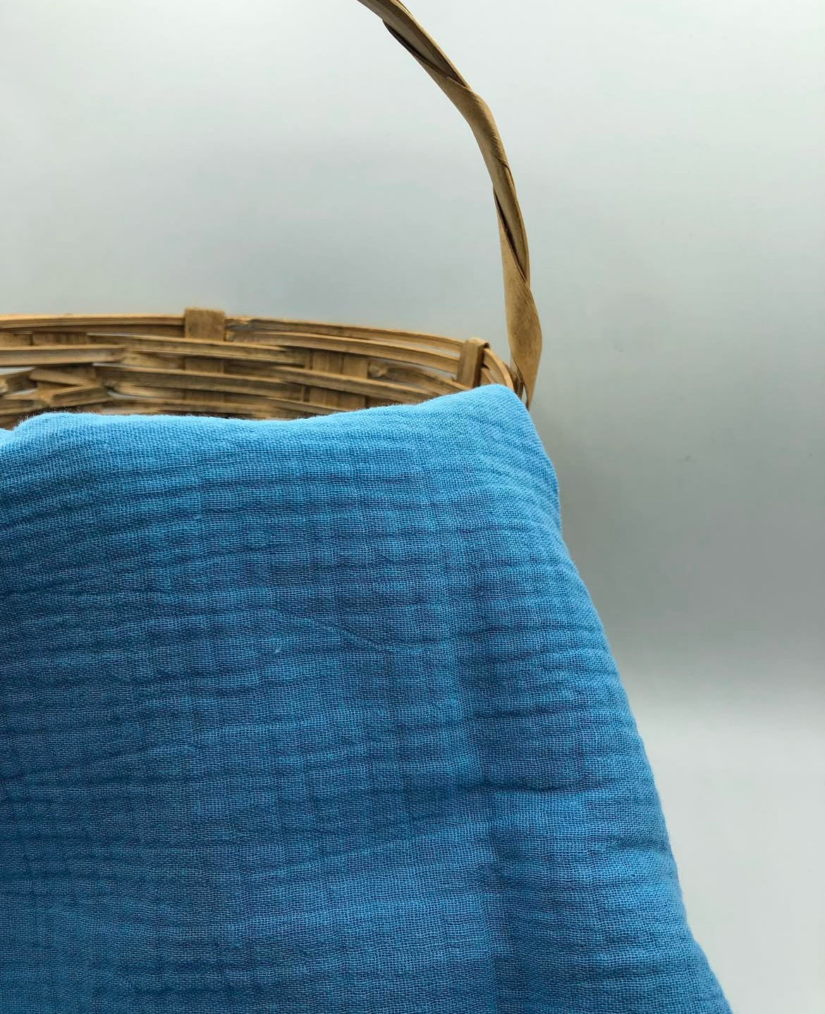 2 Katlı Müslin Kumaş - İndigo