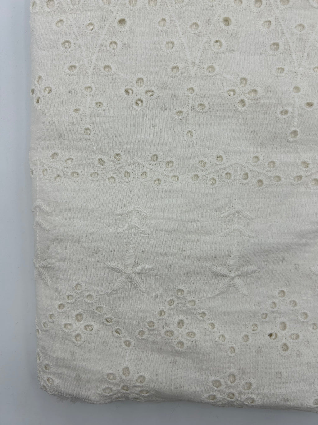 %100 Pamuk Brode Fisto - Ekru