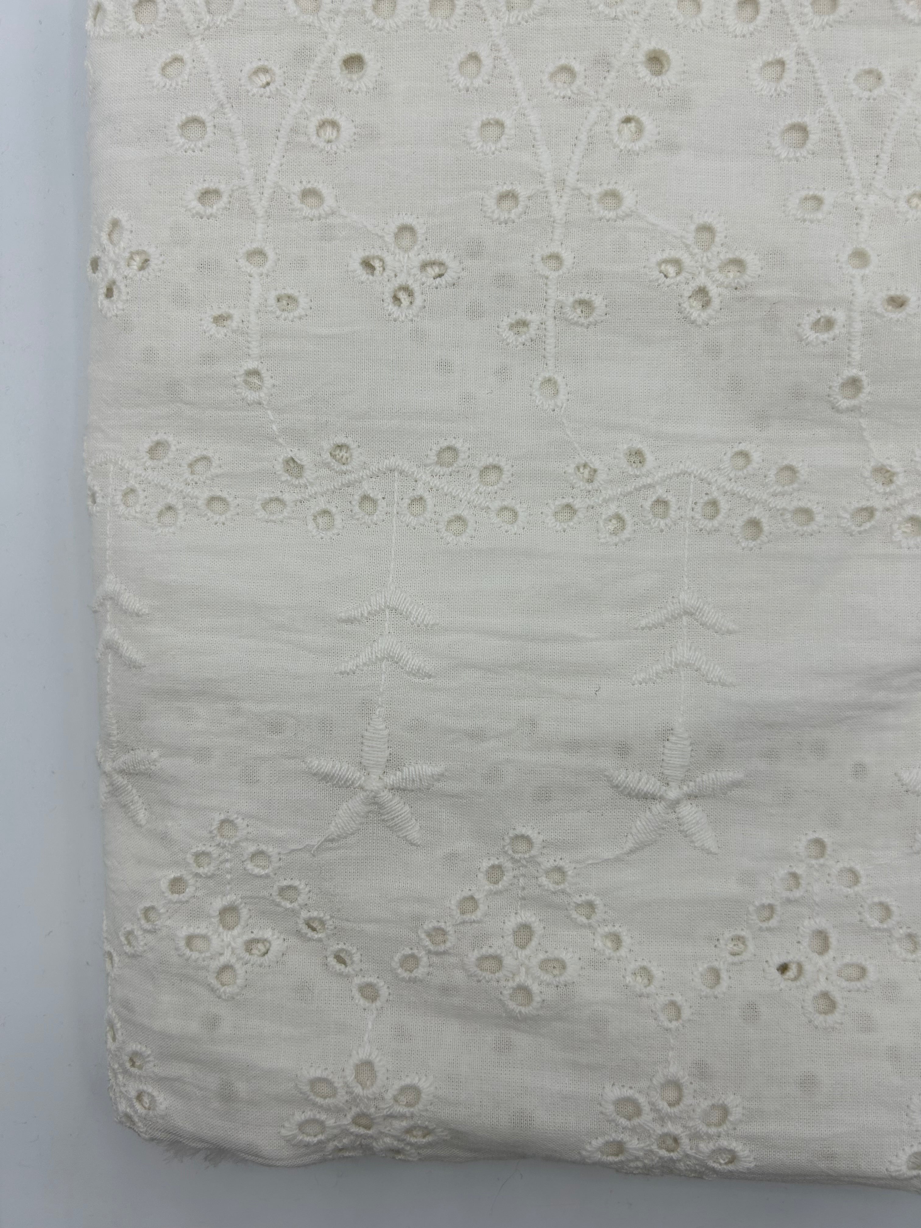 %100 Pamuk Brode Fisto - Ekru