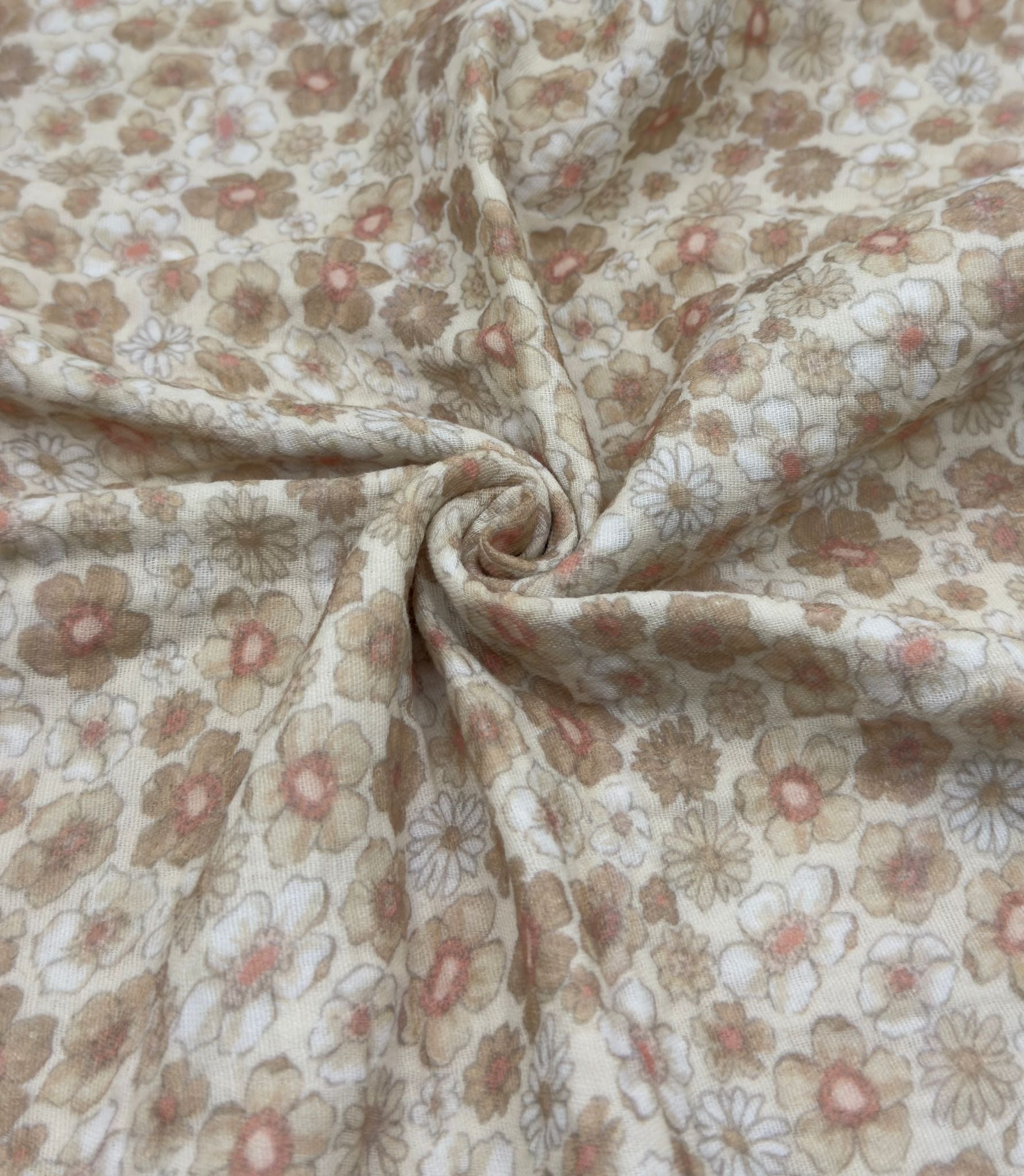 2 Katlı Müslin Kumaş - Desenli