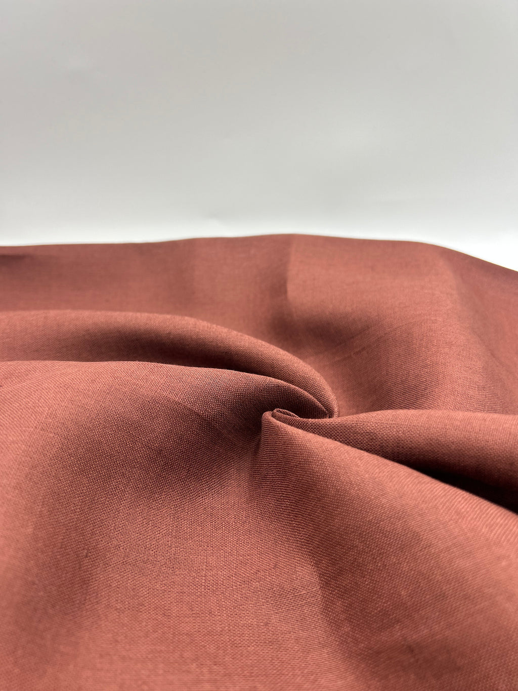 %100 Keten Kumaş – Terracotta