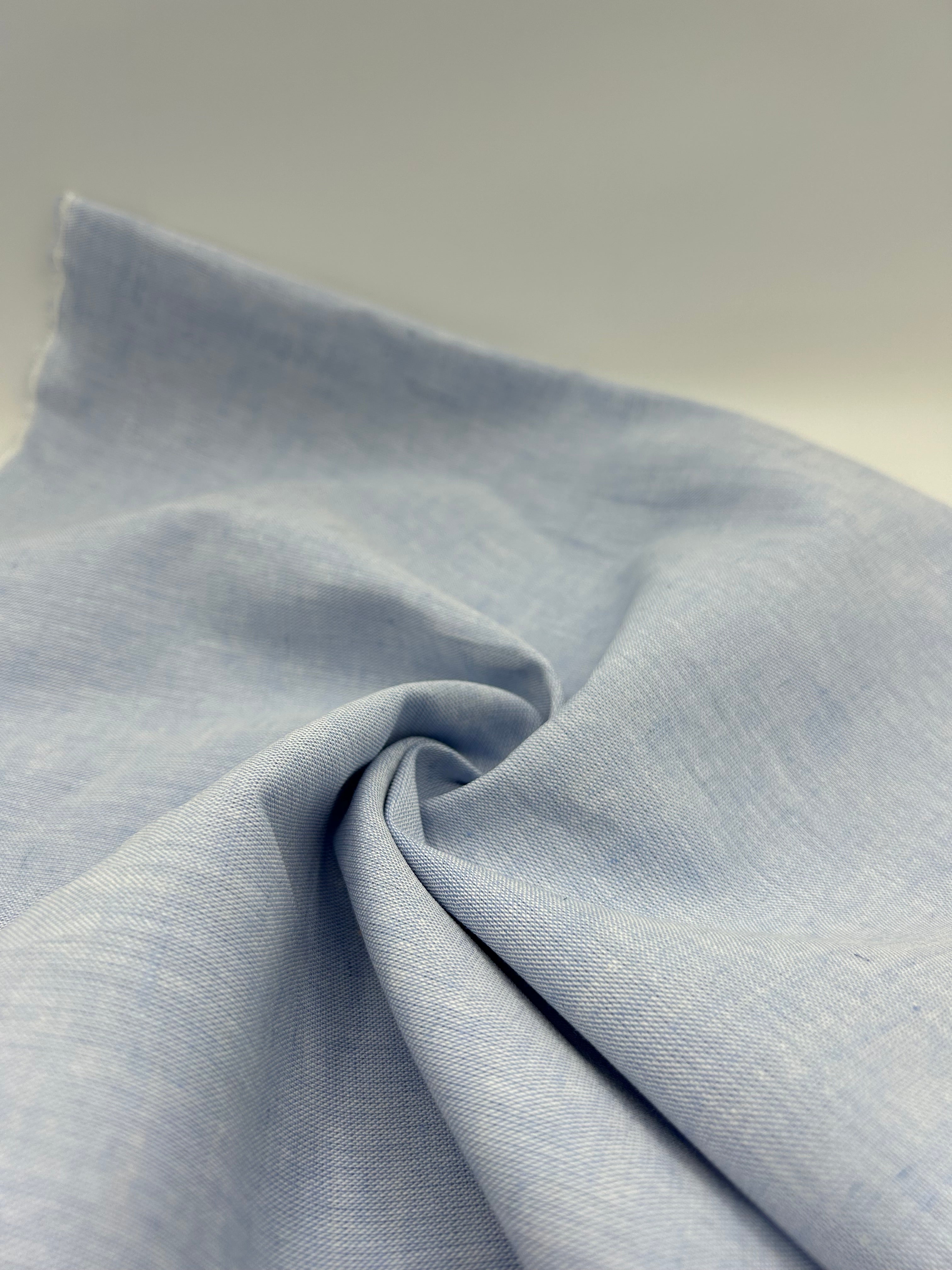 Pamuk Keten Kumaş - Mavi