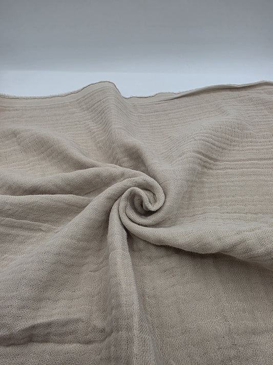 4 Katlı Müslin Kumaş - Krem