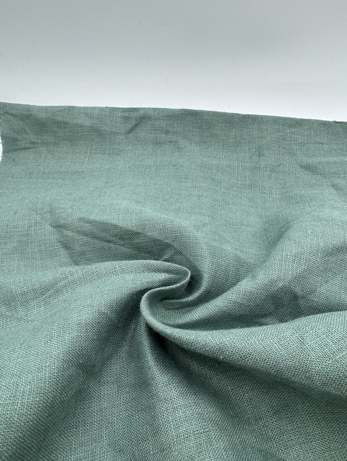 %100 Ham Keten Kumaş - Zümrüt