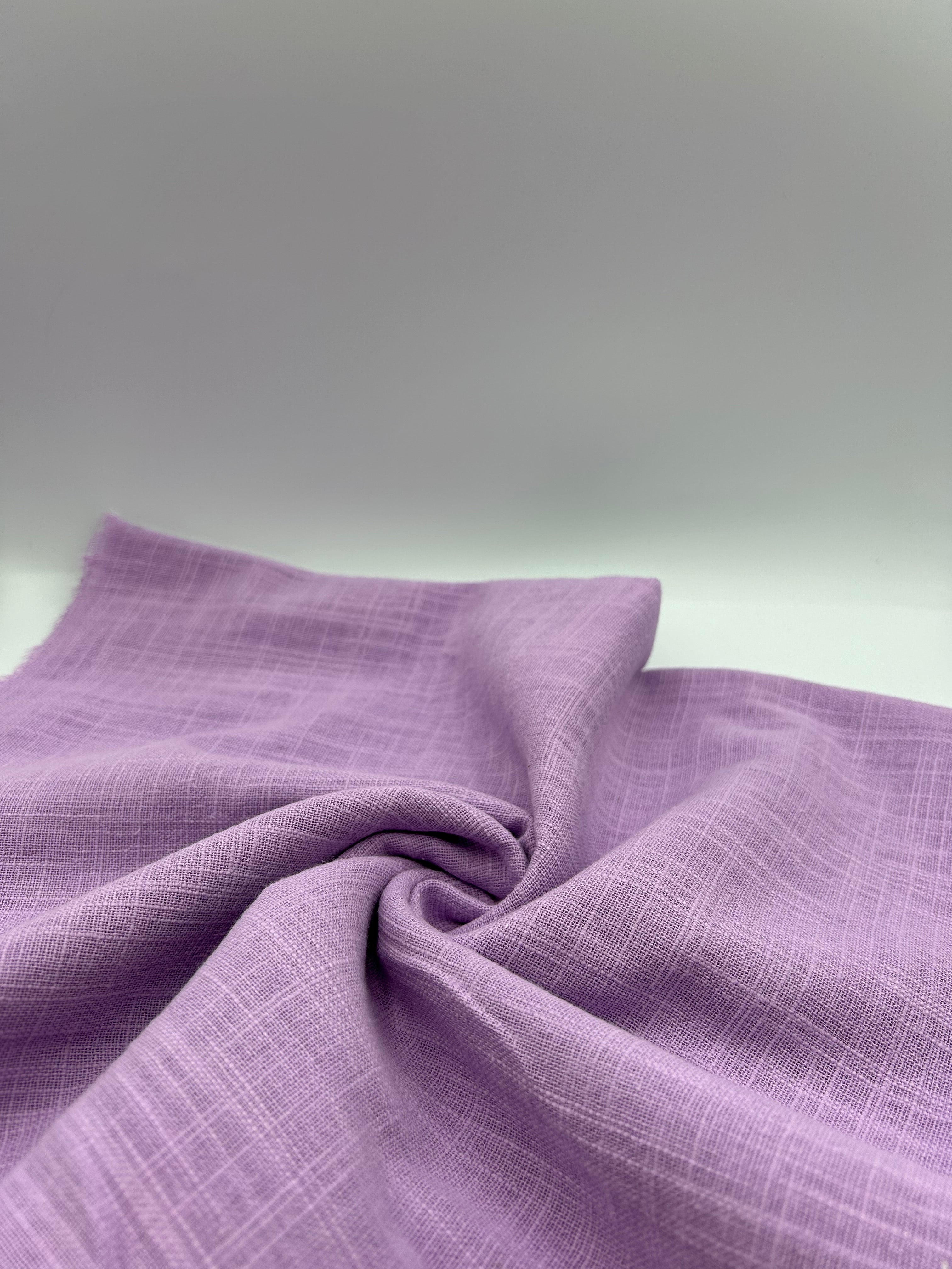 Pamuk Keten Kumaş - Lila