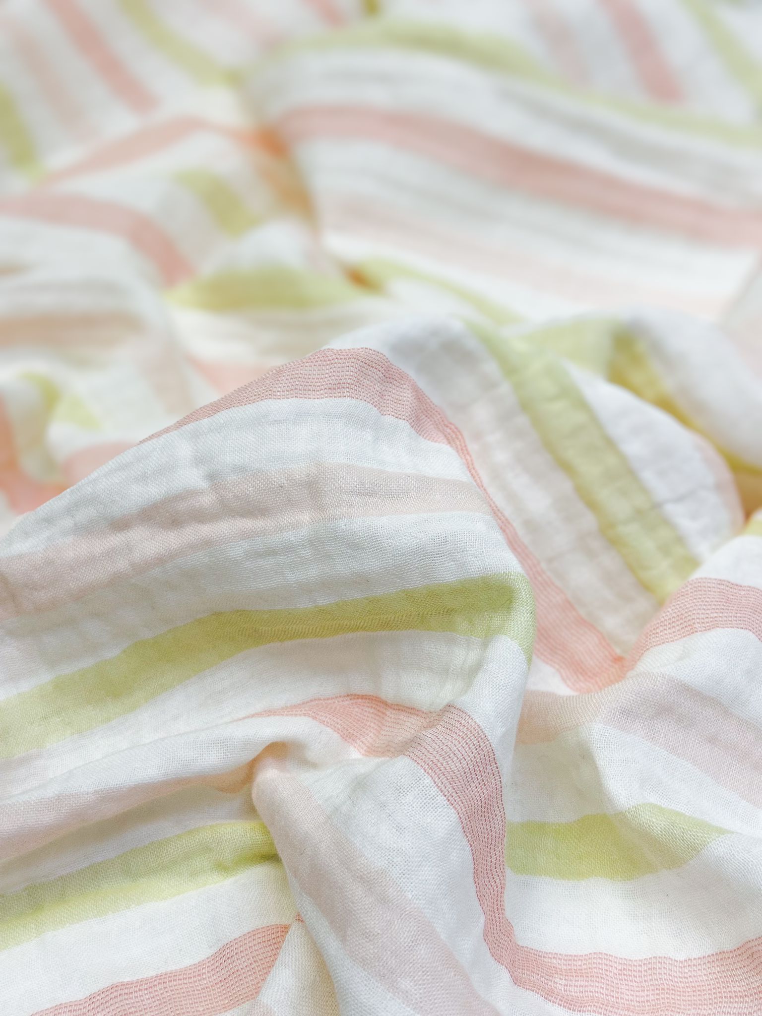 ÇİZGİLİ %100 PAMUK ÇİFT KATLI MÜSLİN KUMAŞ