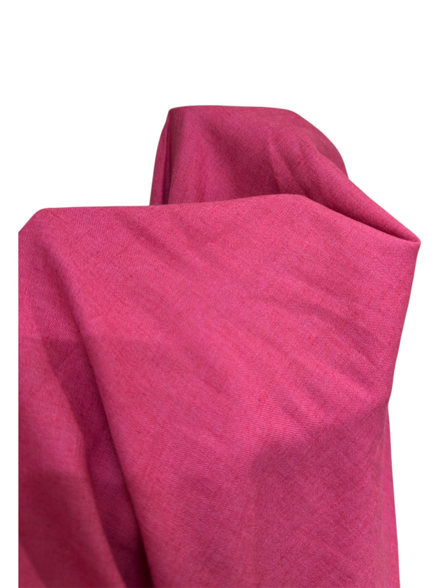 Fuşya Pamuk Keten Fırsat Kumaşı