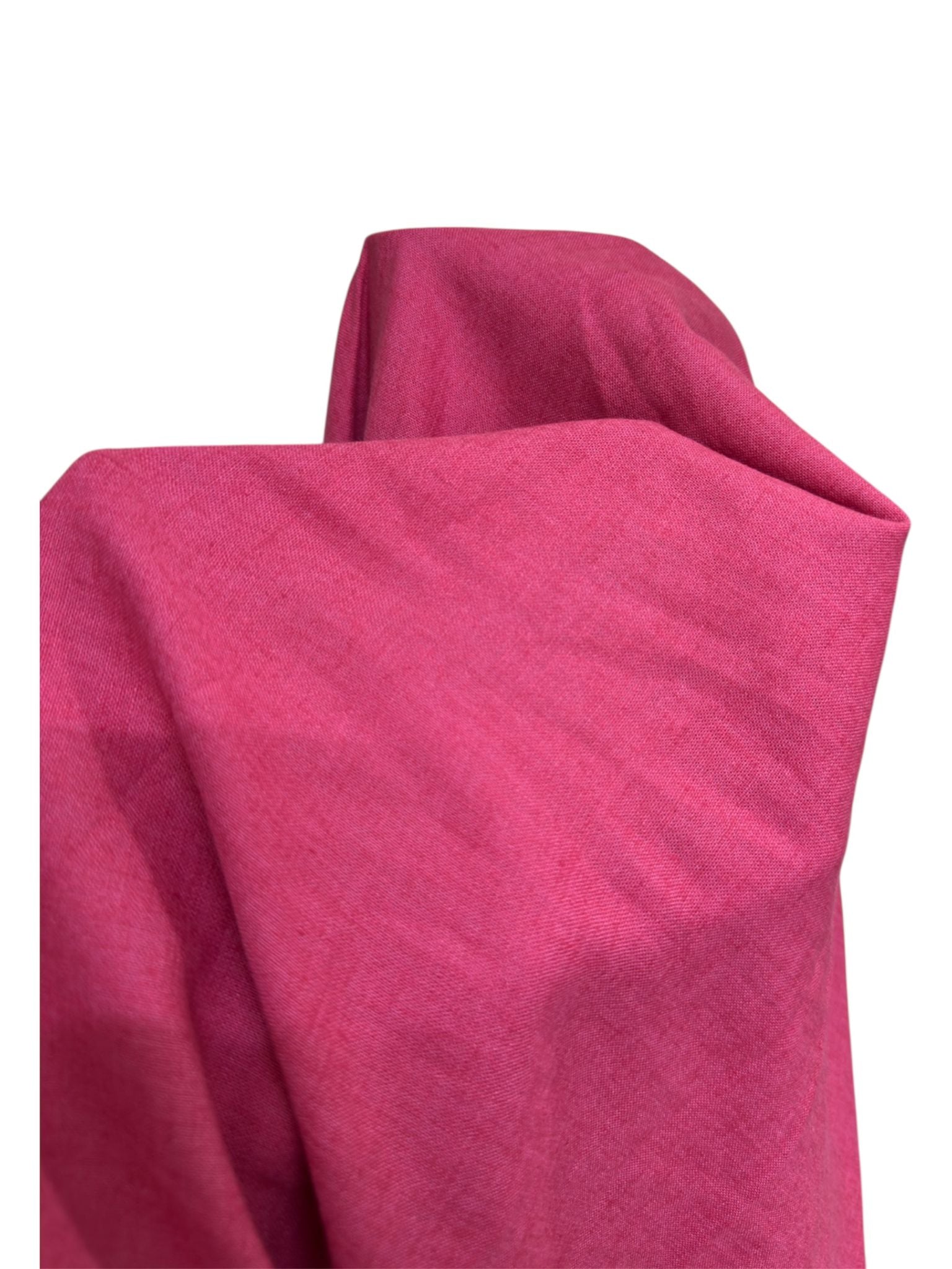 Fuşya Pamuk Keten Fırsat Kumaşı