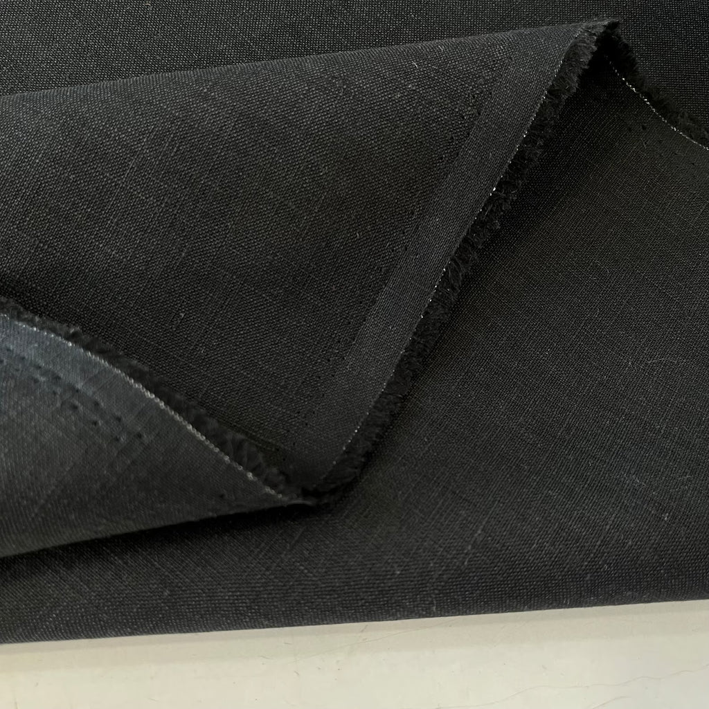 %100 Keten Kumaş – Siyah - 125 GRAM