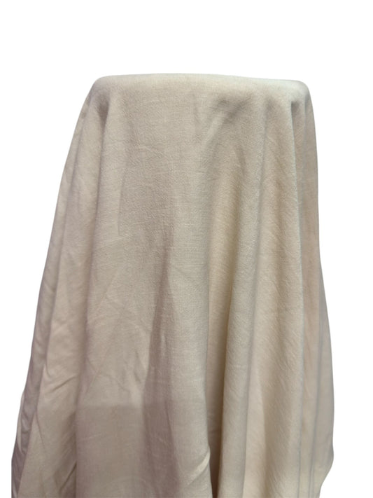 Krem Pamuk Keten Fırsat Kumaşı