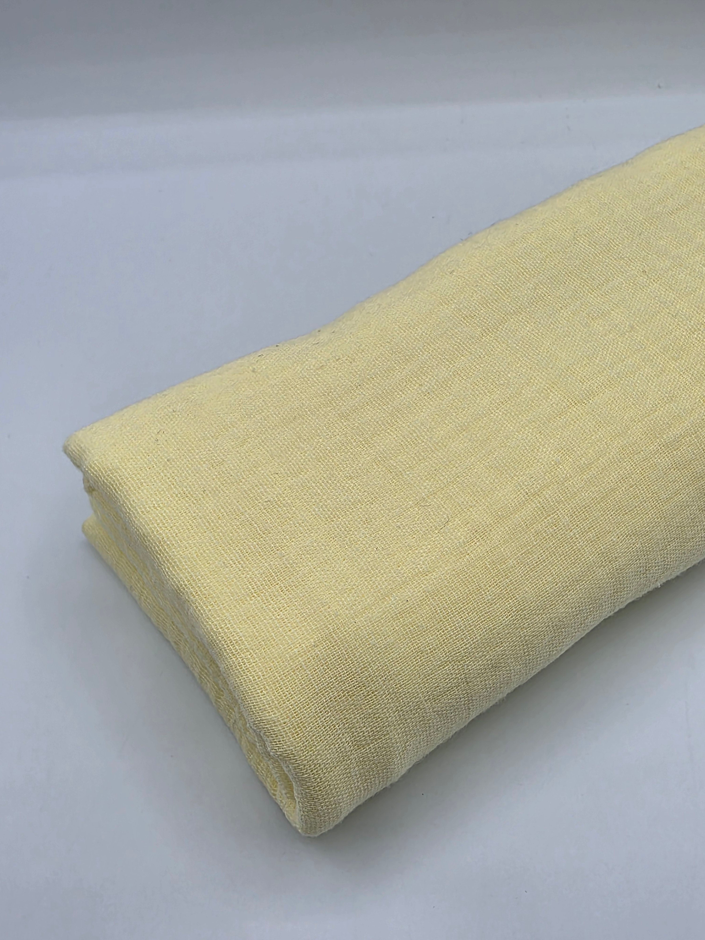 2 Katlı Müslin Kumaş - Sarı ( Butter Yellow )