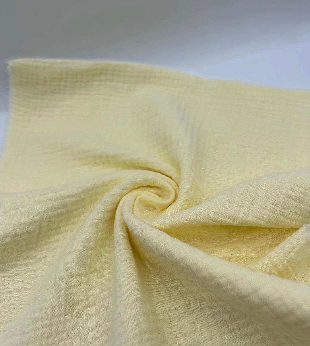 2 Katlı Müslin Kumaş - Sarı ( Butter Yellow )